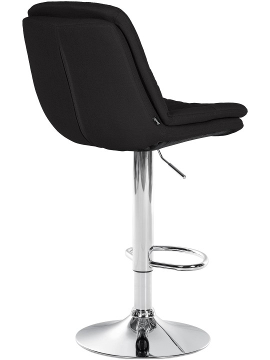 Barová stolička Laurel látka chróm, čierna