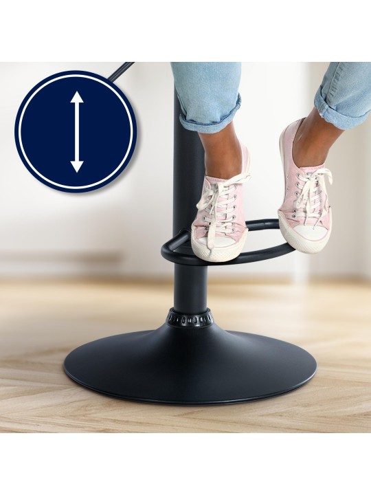 Barová stolička Laurel látka, čierna