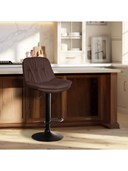 Barová stolička Laurel látka, hnedá