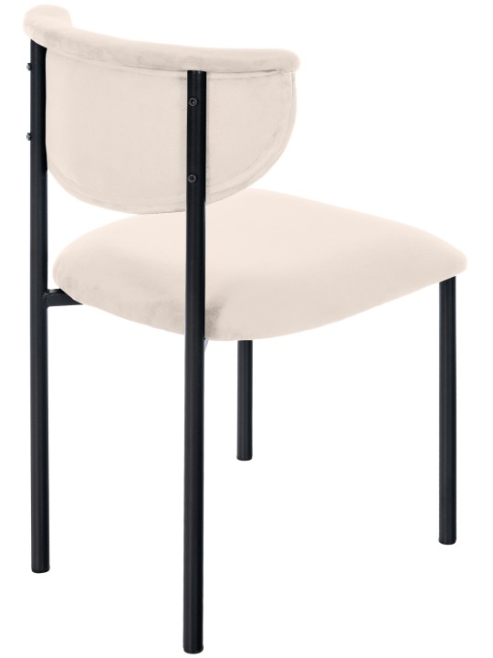 Návštevnícke kreslo Gambell velvet, krémová