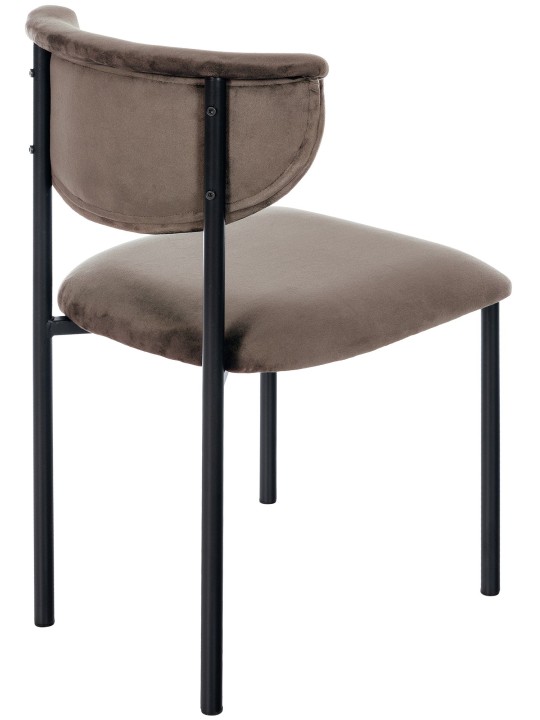 Návštevnícke kreslo Gambell velvet, hnedá