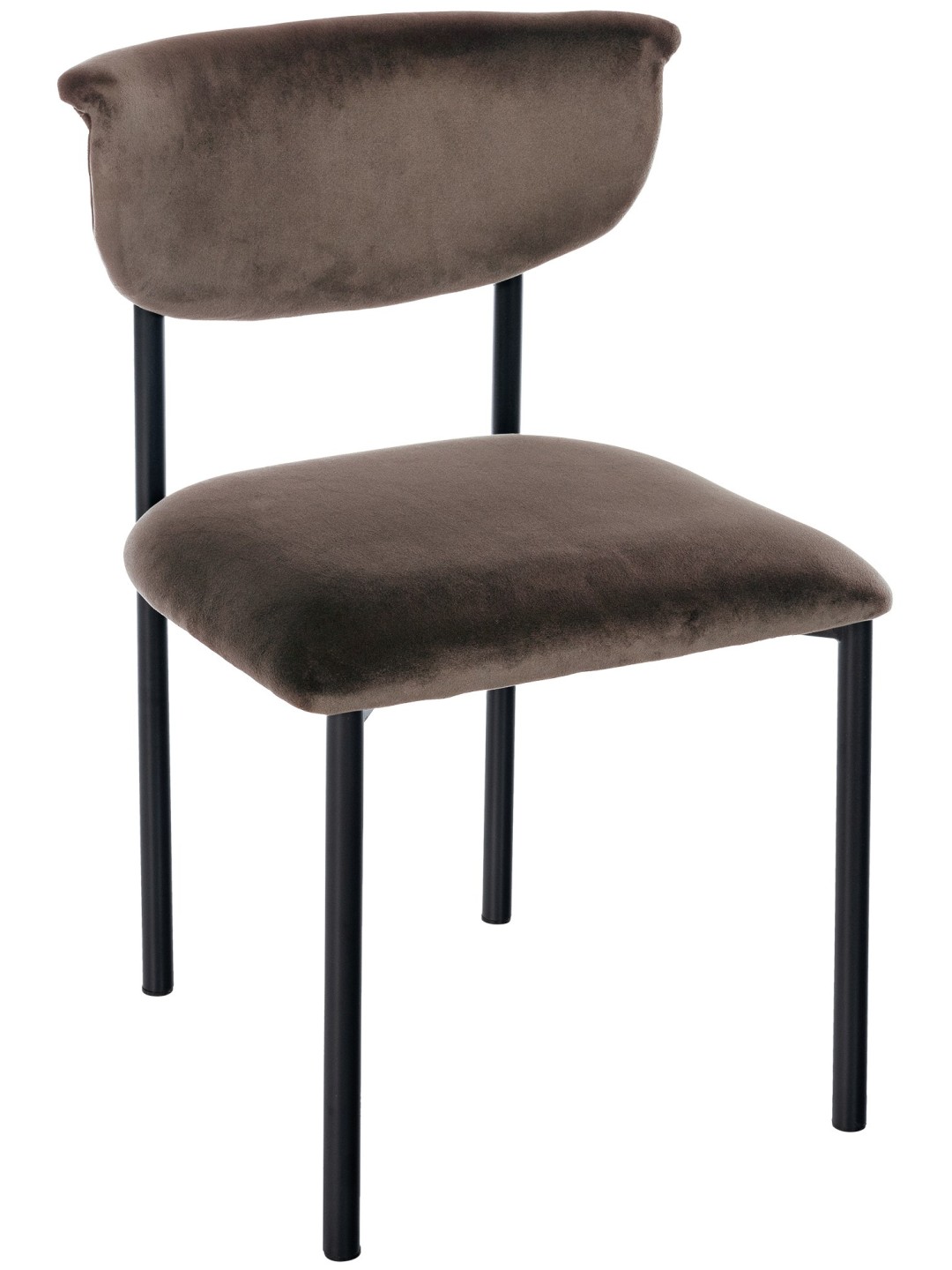 Návštevnícke kreslo Gambell velvet, hnedá