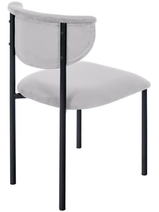 Návštevnícke kreslo Gambell velvet, sivá