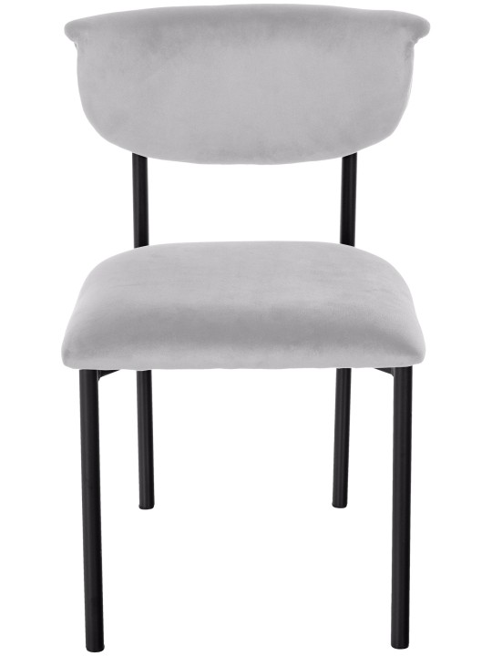 Návštevnícke kreslo Gambell velvet, sivá