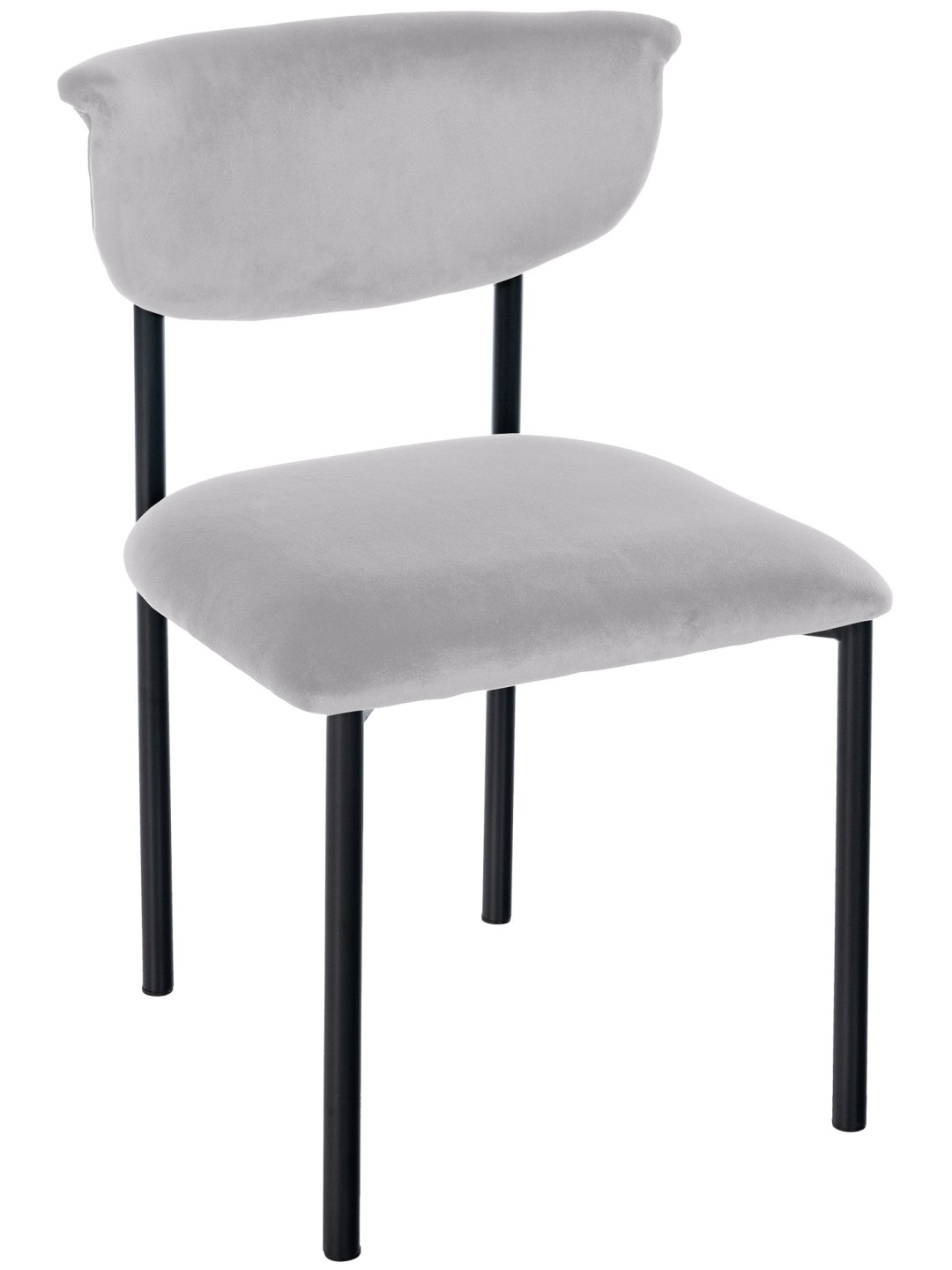 Návštevnícke kreslo Gambell velvet, sivá