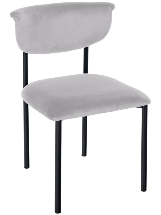 Návštevnícke kreslo Gambell velvet, sivá