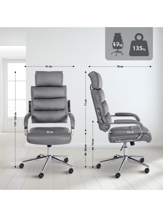 Kancelárske kreslo Campo, sivá