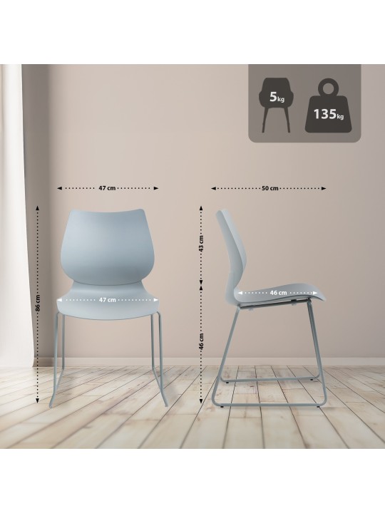 Stolička Houma, sivá