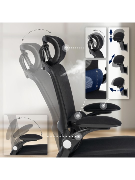 Kancelárska stolička Newberg, čierna Kancelárska stolička Newberg, čierna