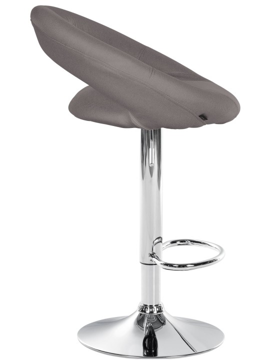 Sada 2 barových stoličiek Olinda látka chróm, sivá