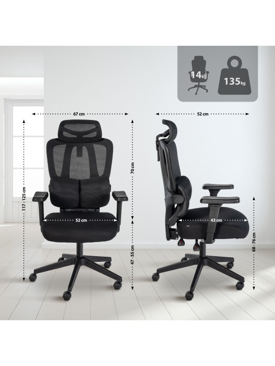 Kancelárske kreslo Altamont, čierna