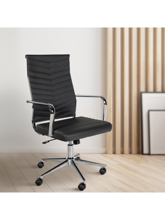 Kancelárske kreslo Canby umelá koža, čierna