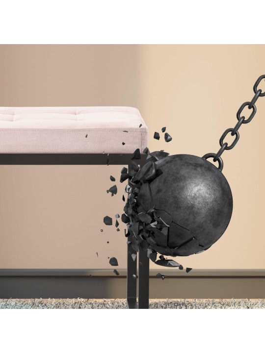 Stolička Barci B velvet, svetlosivá