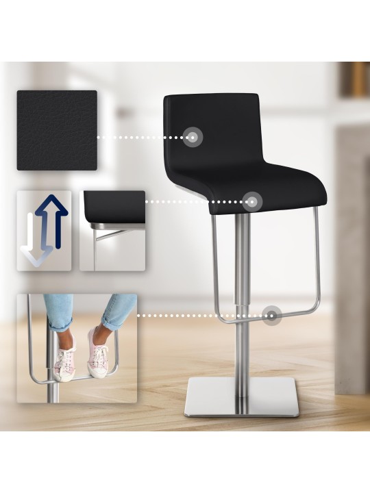 Barová stolička Limon E, čierna