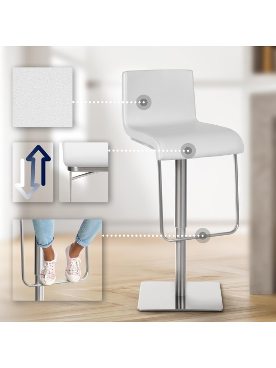 Barová stolička Limon E, biela