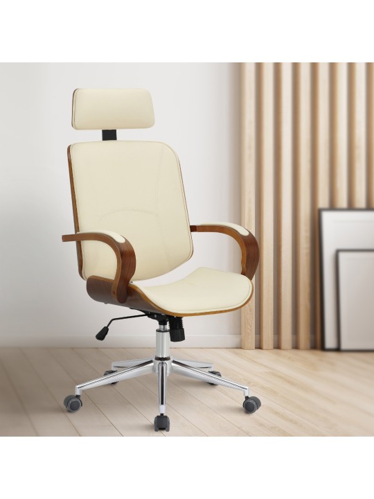 Kancelárska stolička Dayton, orech/krémová