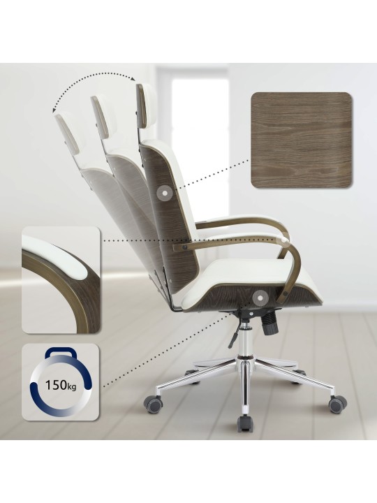 Kancelárske kreslo Dayton sivá, biela/sivá