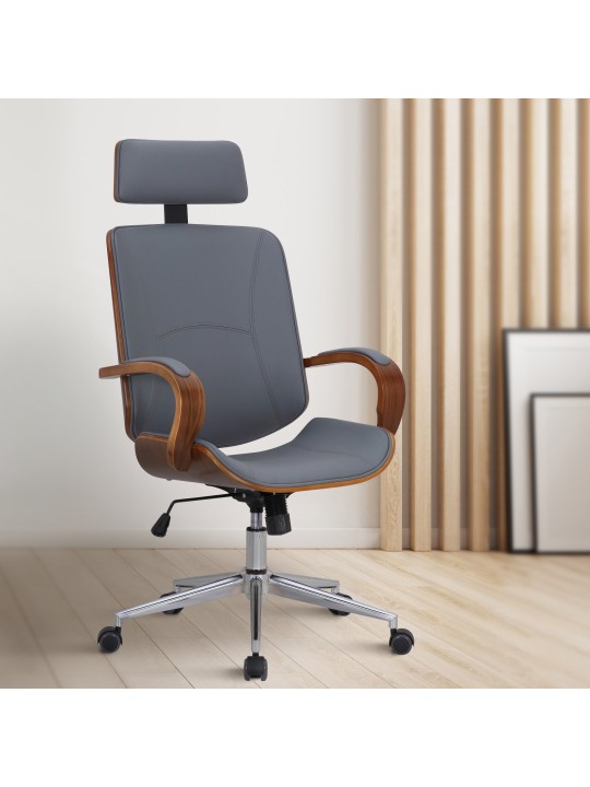 Kancelárska stolička Dayton, orech/sivá