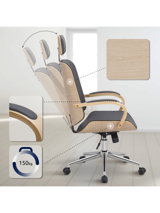 Kancelárska stolička Dayton, natura/grau