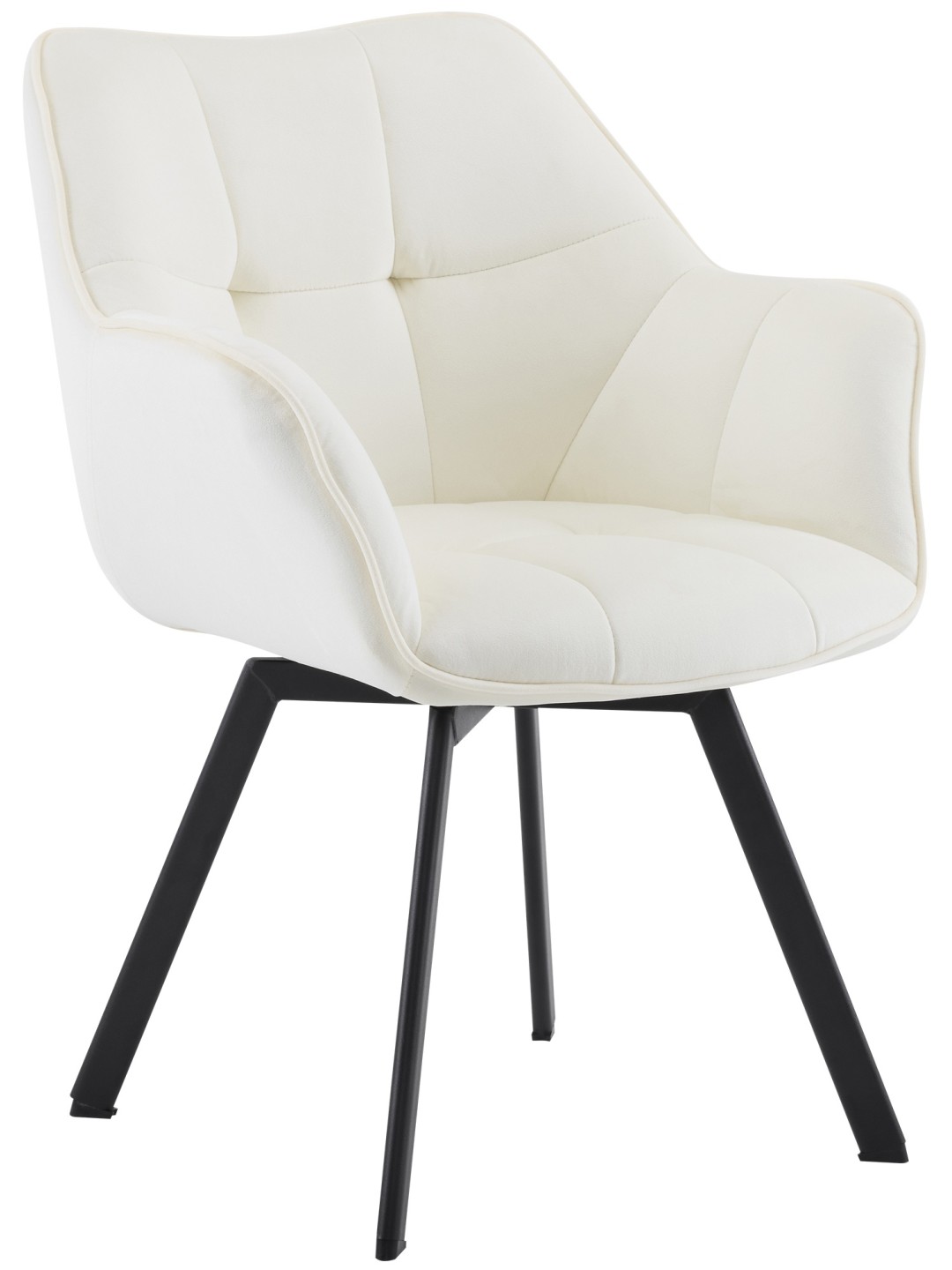 Stolička do jedálne Jordi velvet, krémová