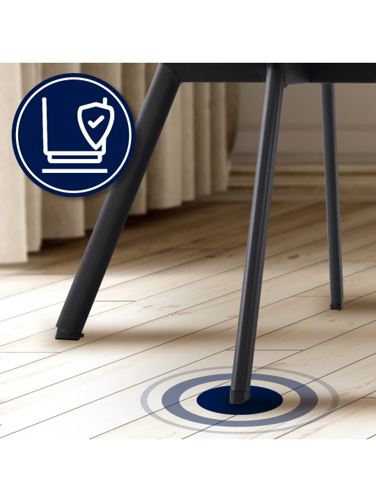 Stolička do jedálne Jordi velvet, čierna