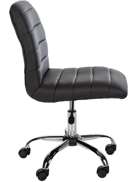 Pracovná stolička Redding z umelej kože, hnedá