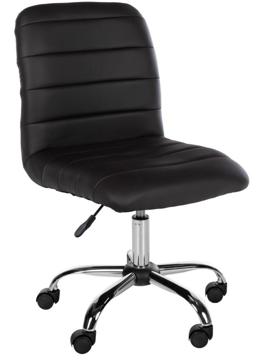 Pracovná stolička Redding z umelej kože, hnedá