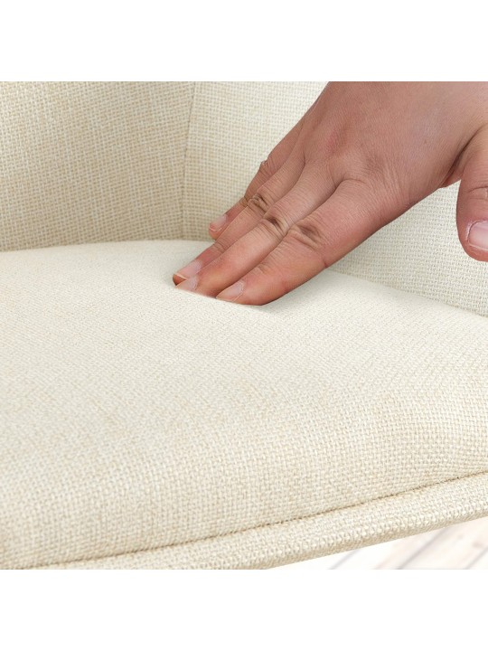 Sada 2 stoličiek látka Tipton, krémová