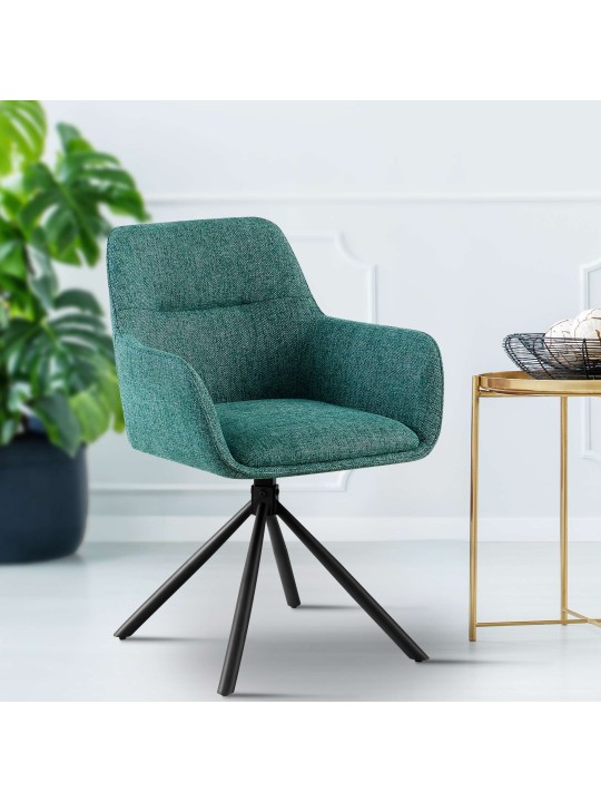 Sada 2 stoličiek látka Tipton, tmavozelená