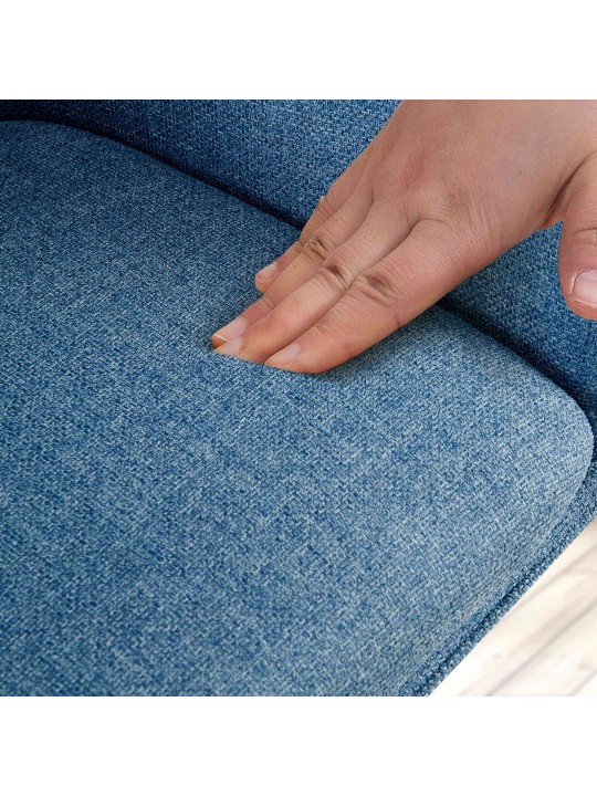 Sada 2 stoličiek látka Tipton, modrá