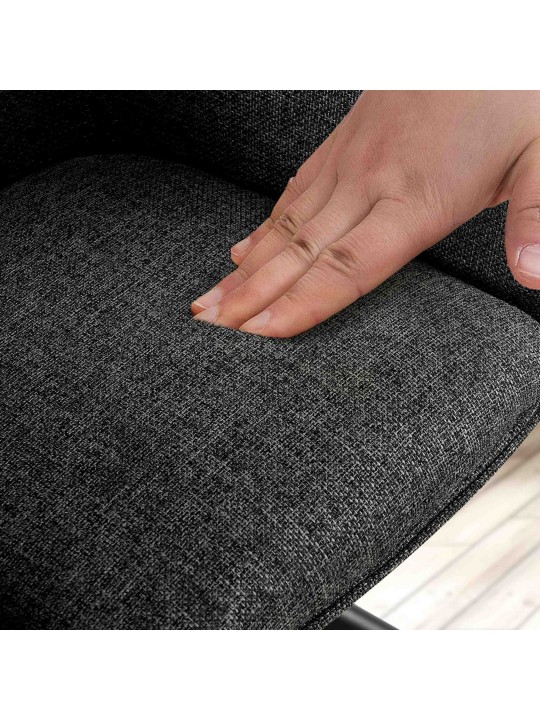 Sada 2 stoličiek látka Tipton, tmavosivá