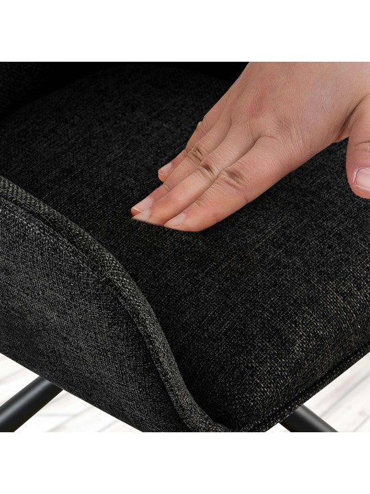 Sada 2 stoličiek látka Tipton, čierna