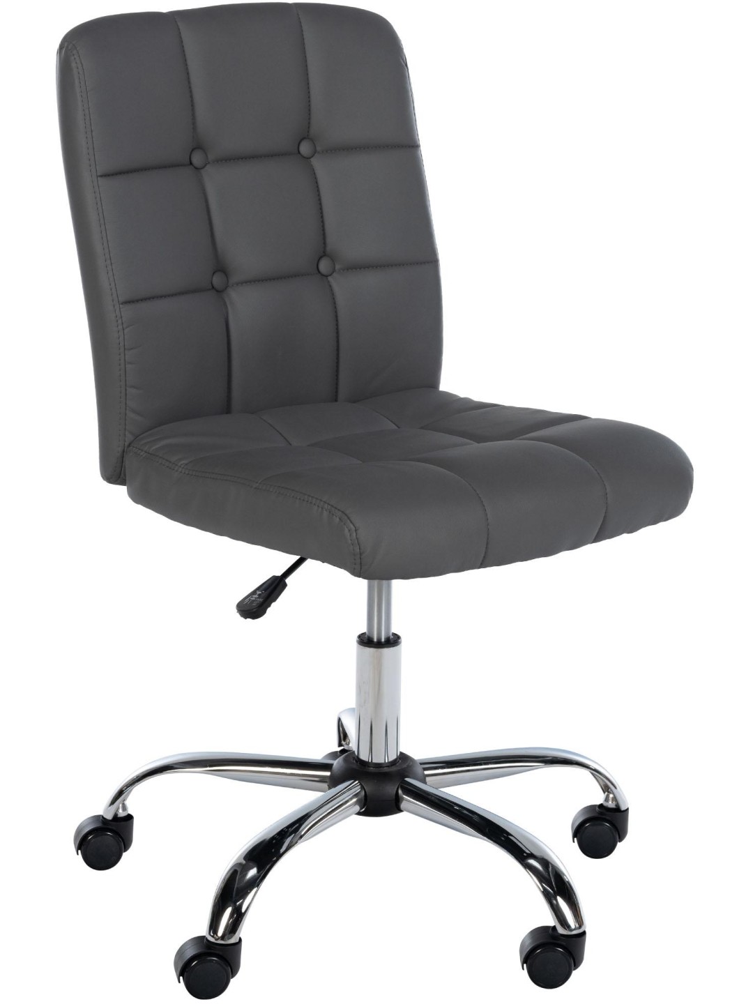 Pracovná stolička Trenton z umelej kože, sivá