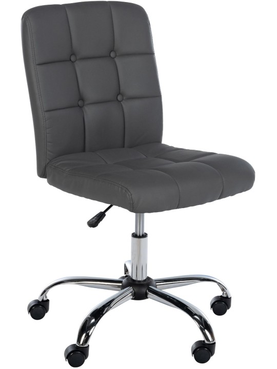 Pracovná stolička Trenton z umelej kože, sivá