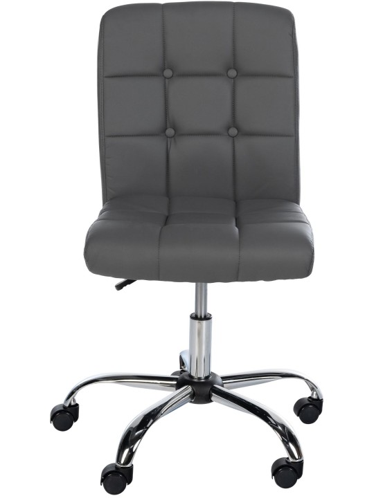 Pracovná stolička Trenton z umelej kože, sivá