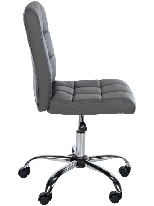 Pracovná stolička Trenton z umelej kože, sivá