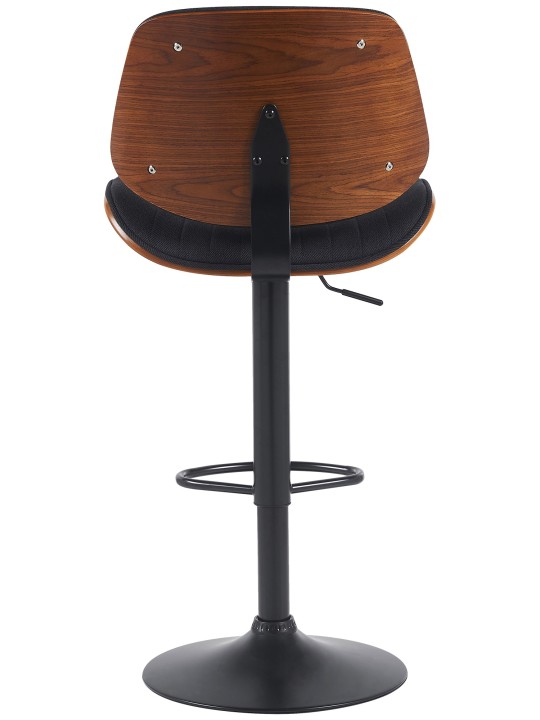 Sada 2 barových stoličiek Clawson látka, orech/čierna