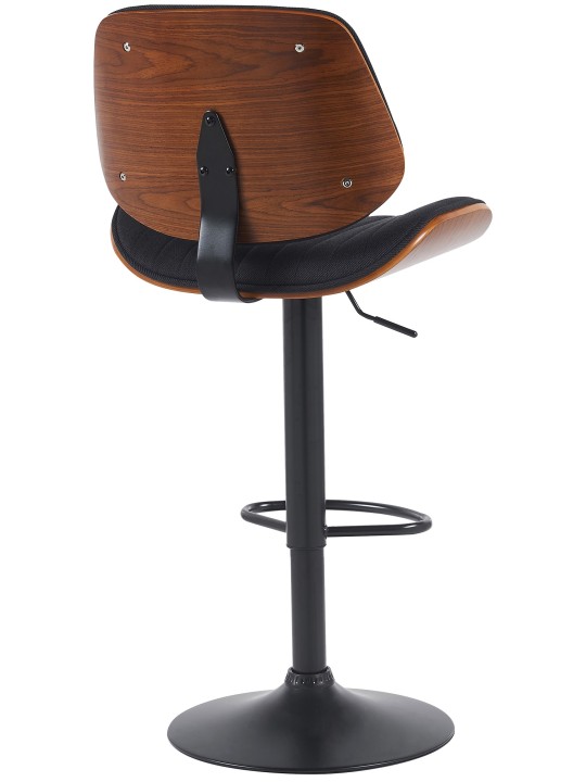 Sada 2 barových stoličiek Clawson látka, orech/čierna