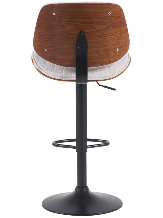 Sada 2 barových stoličiek Clawson látka, orech/krémová