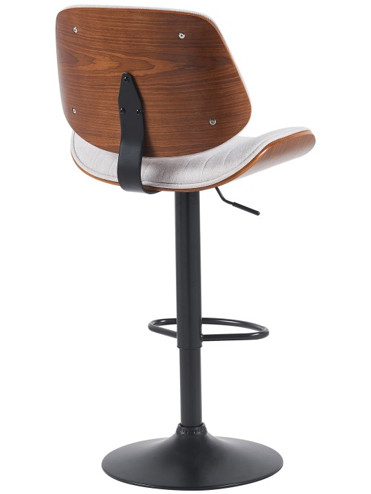 Sada 2 barových stoličiek Clawson látka, orech/krémová