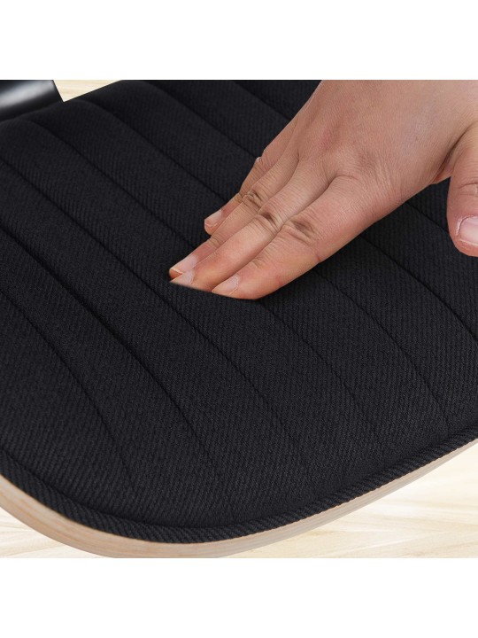 Sada 2 barových stoličiek Clawson látka chróm, prírodná/čierna