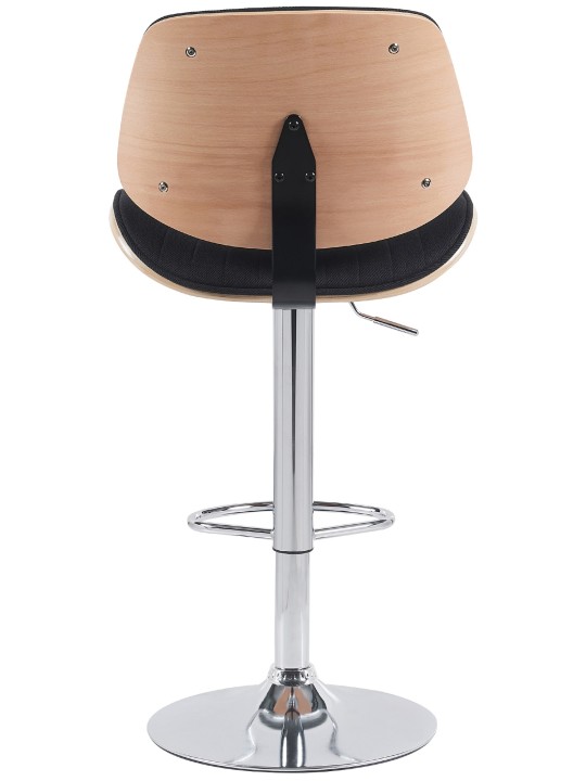 Sada 2 barových stoličiek Clawson látka chróm, prírodná/čierna