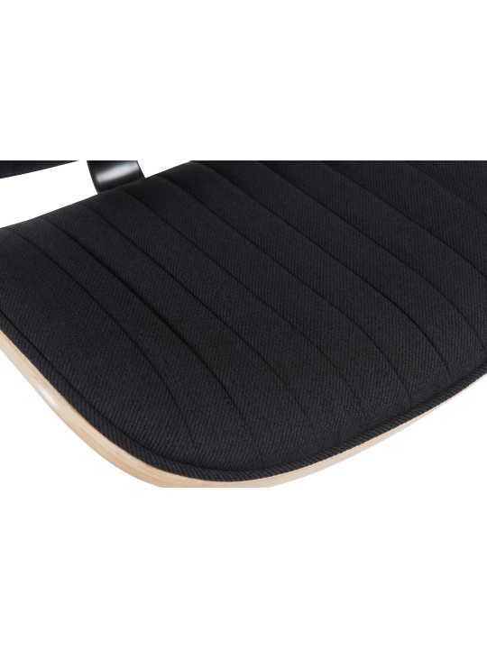 Sada 2 barových stoličiek Clawson látka chróm, prírodná/čierna