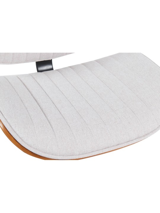 Sada 2 barových stoličiek Clawson látka chróm, orech/krémová