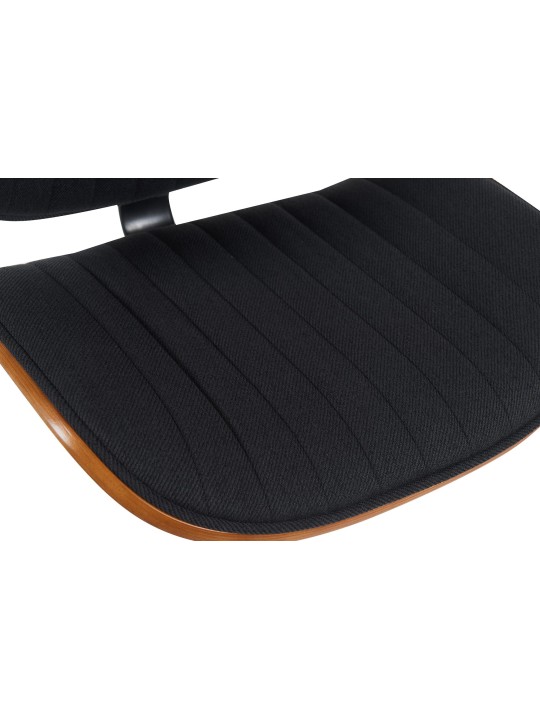 Sada 2 barových stoličiek Clawson látka chróm, orech/čierna