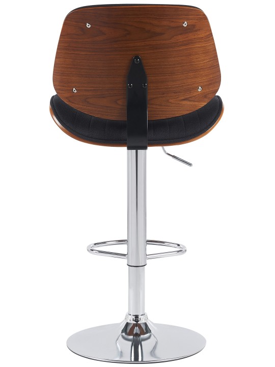 Sada 2 barových stoličiek Clawson látka chróm, orech/čierna