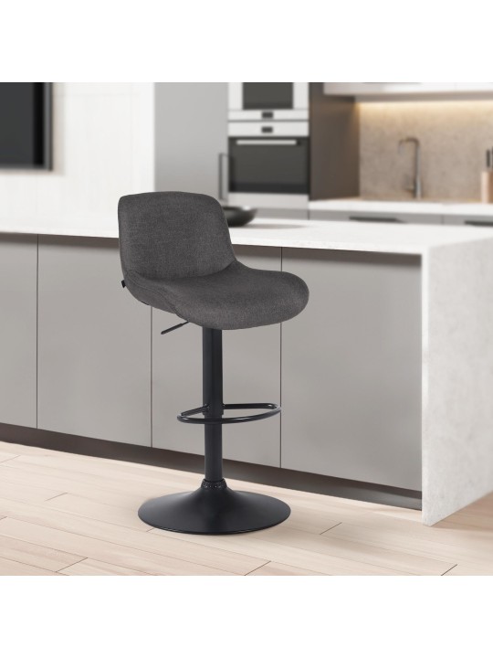 Sada 2 barových stoličiek látka Solon, tmavosivá