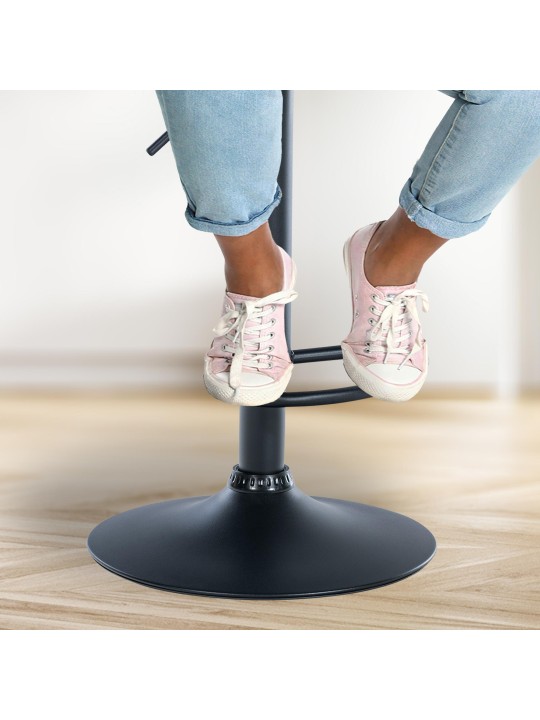 Sada 2 barových stoličiek látka Solon, čierna