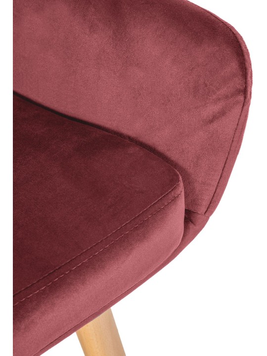 Barová stolička Grant velvet, červená