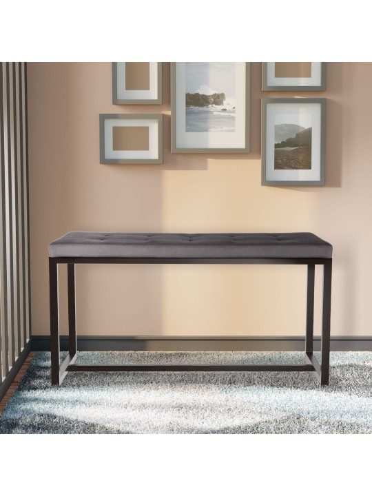 Barci B Velvet Bench, tmavosivá